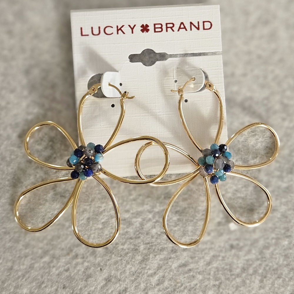 Lucky Brand wire daisy earrings